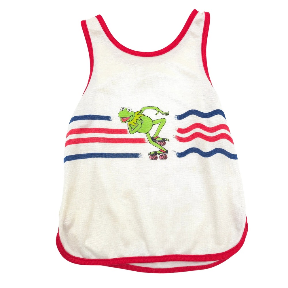 Vintage 1980 Danskin Kermit The Frog Muppets Dress Girls 6 USA Roller Skating
